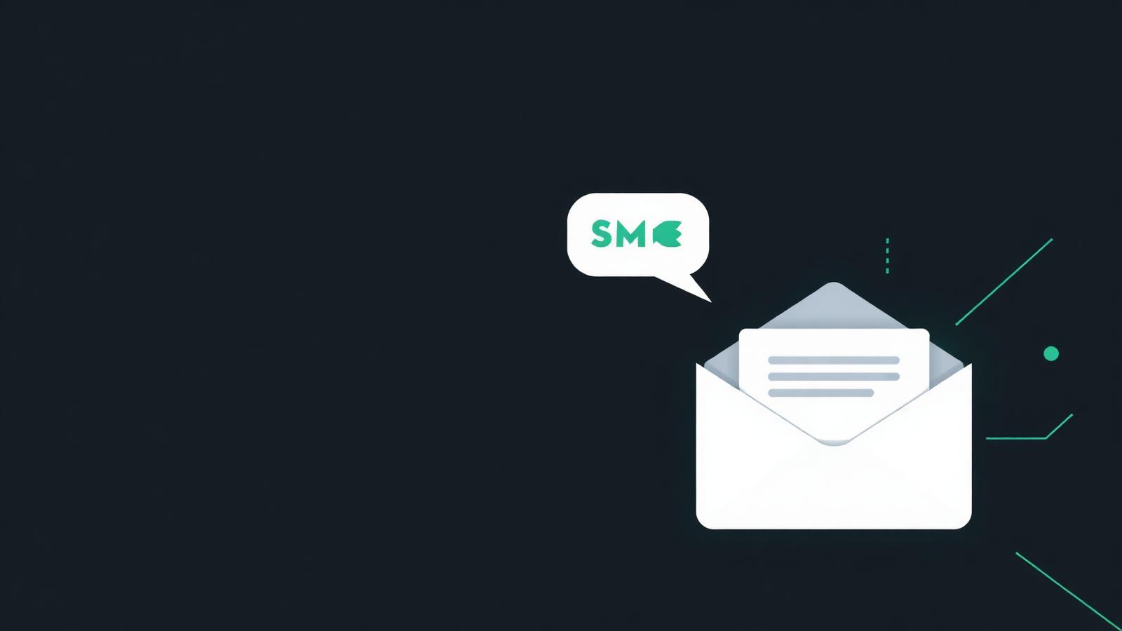 Briefumschlag transformiert sich in eine SMS Sprechblase